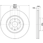 Hella Bremsscheibe PRO High Carbon 8DD 355 135-271