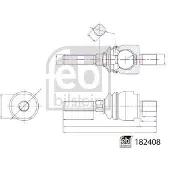 FEBI BILSTEIN 182408 Axialgelenk Spurstange Vorne Links Vorne Rechts