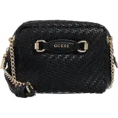 GUESS Francy Kamera Crossbody-Tasche in Schwarz für Damen – 16 x 22 x 9 CM / 3.2 L / Black