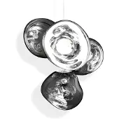 Tom Dixon Melt Chandelier Small LED-Pendelleuchte-Silber-mit LED (3000K)