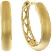 Trendor 68753 Ohrringe Gold 333/8K Matt Creolen Ø 15 mm