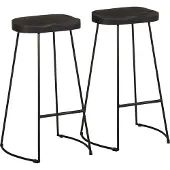 vidaXL Barhocker 2 Stk. Schwarz 45x40x78 cm Mango Massivholz