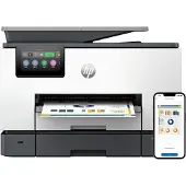 HP OfficeJet Pro 9130b Wireless All-in-One Farbe Drucker, Beidseitiger Druck; Kopierer, Scanner, Thermal Inkjet, Farbdruck, 4800 x 1200 DPI, A4, Direktdruck, Grau