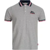 Lonsdale Herren Poloshirt schmale Passform OCCUMSTER Marl Grey/Navy/Red 3XL