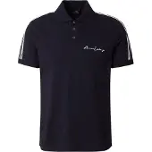Armani Exchange für Herren. 8NZFSGZJ81Z1510 Einfarbiges marineblaues Poloshirt (L), Lässig, Baumwolle, Kurzarm