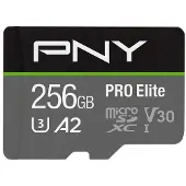 PNY Pro Elite, 256 GB, MicroSDXC, Klasse 10, UHS-I, 100 MB/s, 90 MB/s
