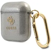 GUESS Gua2Ucg4Gk Airpods-Abdeckung Schwarz/Schwarz Aus Der Glitter-Kollektion