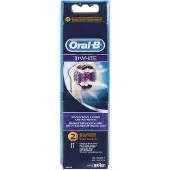 Oral-B Ersatzkopf mit CleanMaximiser-Technologie EB18 RB-2 3D White Heads, Für Erwachsene, Anzahl der Bürstenköpfe inklusive 2, Weiß