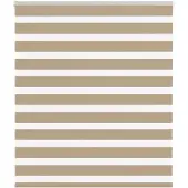 vidaXL Doppelrollo Sandbraun 135x100 cm Stoffbreite 130,9 cm Polyester