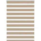 vidaXL Doppelrollo Sandbraun 115x100 cm Stoffbreite 110,9 cm Polyester