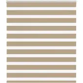 vidaXL Doppelrollo Sandbraun 125x150 cm Stoffbreite 120,9 cm Polyester