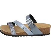 Lico NATURAL GLITTER Damen Pantoletten, Anthrazit, 36 EU