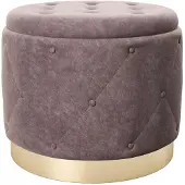 Playboy Pouf "LIZ", Abnehmbarer Deckel, innen Stauraum für Decken, Kissen und Sonstiges