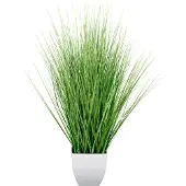 Creativ Green Kunstgras "Grasbusch" im weißen Topf