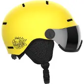 Salomon Skihelm Orka Visor Kinder Vibrant Yellow-53 - 56 cm