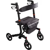 RIDDER Rollator Gehhilfe Comfort Plus zusammenklappbar Stock- und Becherhalter