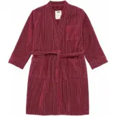 OAS Bademantel Botanico Striped Velour Robe UnisexRed-L/XL