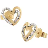 GLIZZ GL8841 Damen-Ohrringe Gold 333/8K Zirkonia Ohrstecker