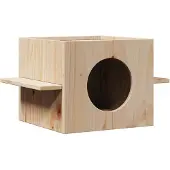 vidaXL Katzenhaus 51x35x30 cm Massivholz Kiefer