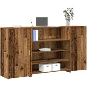 vidaXL Empfangstheke Altholz-Optik 200x50x103,5 cm Holzwerkstoff