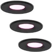 HOFTRONIC™ hoftronicsmart LED Einbaustrahler 6W 450lm RGBWW IP65 Schwarz 3er Set