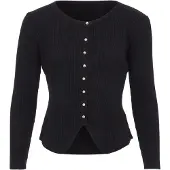 Dreimaster Strickjacke Frauen schwarz