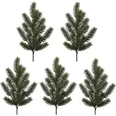 Creativ Deco Winterliche Kunstpflanze "Weihnachtsdeko" Zweig im 5er Set
