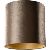 QAZQA Samtlampenschirm Braun mit goldener Innenseite 40/40/40
