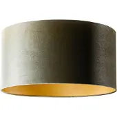 QAZQA Samtlampenschirm grün mit goldener Innenseite 50/50/25