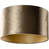 QAZQA Samtlampenschirm Bronze mit goldener Innenseite 35/35/20