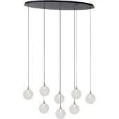 Lucide Design-LED-Pendelleuchten Gisela klar – 8x Ø 16 cm