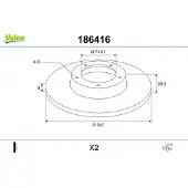 Valeo Bremsscheibe 186416