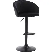 Vente-unique Barhocker 2er-Set - Samt & Metall - Schwarz - DORALIZ
