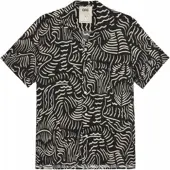 OAS Hemd Tar Lorenzo Viscose Shirt Herren Black / White-XS