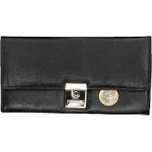 Alassio Kellnerbörse 18,5x9,5cm Leder schwarz