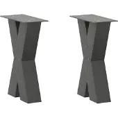 vidaXL Couchtischbeine X-Form 2 Stk. Anthrazit 38x(42-43) cm Stahl