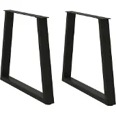 vidaXL Esstischbeine V-Form 2 Stück Schwarz 80x(72-73,3) cm Stahl