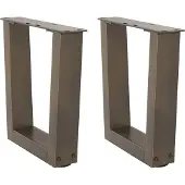 vidaXL Couchtischbeine V-Form 2 Stück Naturstahl 40x(30-31,3) cm Stahl