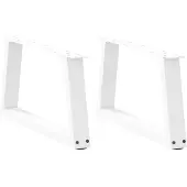 vidaXL Couchtischbeine V-Form 2 Stück Weiß 70x(30-31,3) cm Stahl