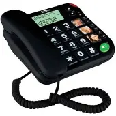 Maxcom KXT480CZ, Analoges Telefon, Freisprecheinrichtung, Anrufer-Identifikation, Schwarz