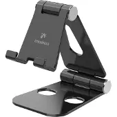 IMoshion Aluminium-Handyhalter Schreibtisch - Verstellbar - Universal - Schwarz