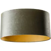 QAZQA Samtlampenschirm grün mit goldener Innenseite oval 50/33/25