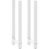 vidaXL Bartischbeine Weiß 2 Stk. 40x(110-111) cm Stahl