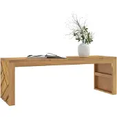 vidaXL Couchtisch 110x35x38 cm Massivholz Teak
