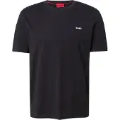 HUGO für Herren. 50466158 Dero T-shirt schwarz (L), Lässig, Baumwolle, Kurzarm, Nachhaltig