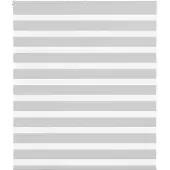 vidaXL Doppelrollo Hellgrau 135x150 cm Stoffbreite 130,9 cm Polyester