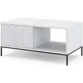 Vicco Couchtisch Eliza Weiß 90 x 50 cm mit einer Schublade, Model 49504
