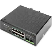 Digitus Industrieller 8-Port Gigabit PoE Switch, Unmanaged, 2 Uplinks, Unmanaged, Gigabit Ethernet (10/100/1000), Power over Ethernet (PoE)