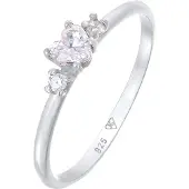 Elli Ring Herz Zirkonia Liebe Verlobung 925 Silber Elli Silber