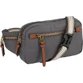 Camel active Bauchtasche "Bari" aus hochwertigem matten Nylon mit gestreiftem Gewebeband